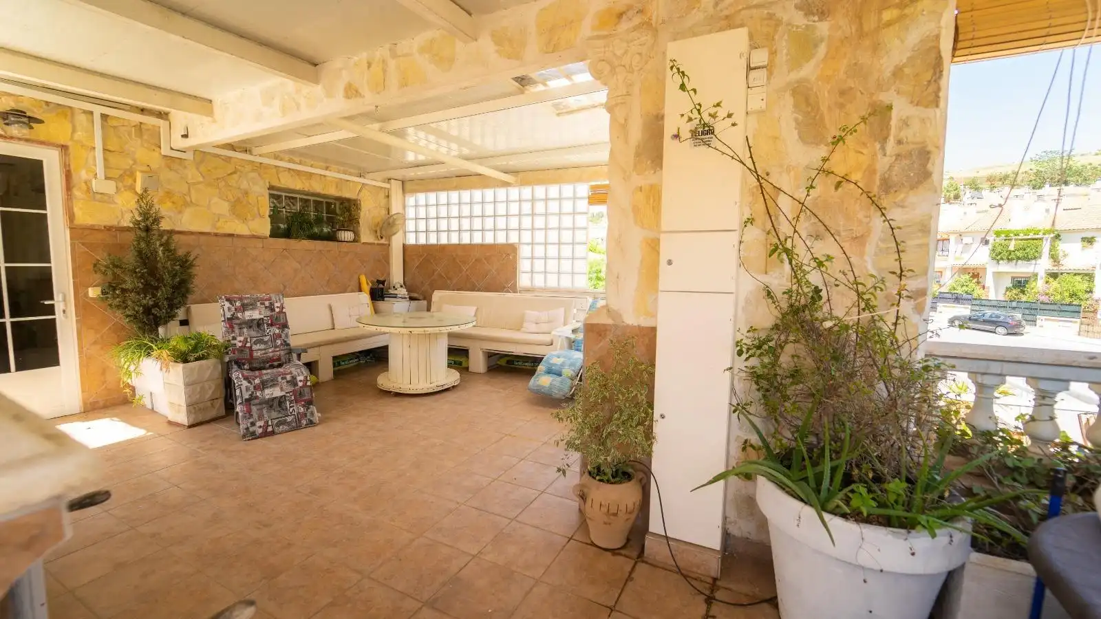 Terraza de Casa o chalet de alquiler en Huétor Vega con Aire acondicionado, Piscina y Amueblado