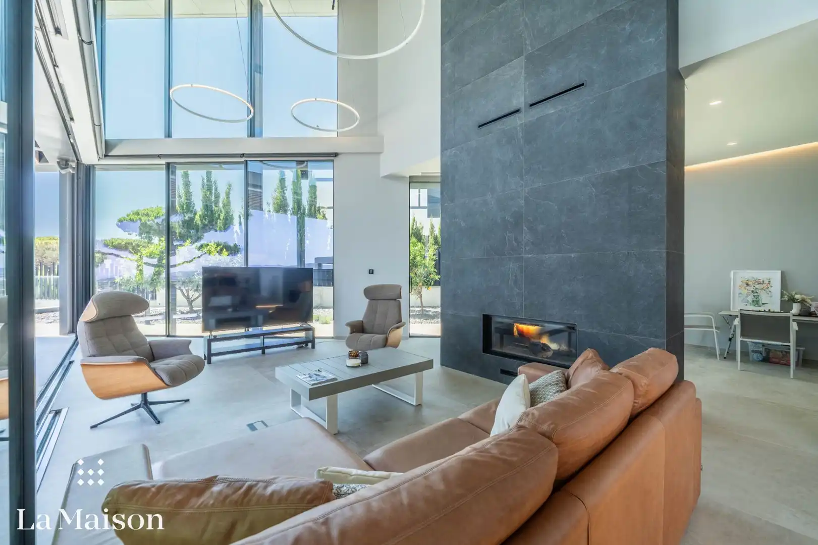 Sala de estar de Casa o chalet en venta en Caldes d'Estrac con Aire acondicionado, Calefacción y Jardín privado