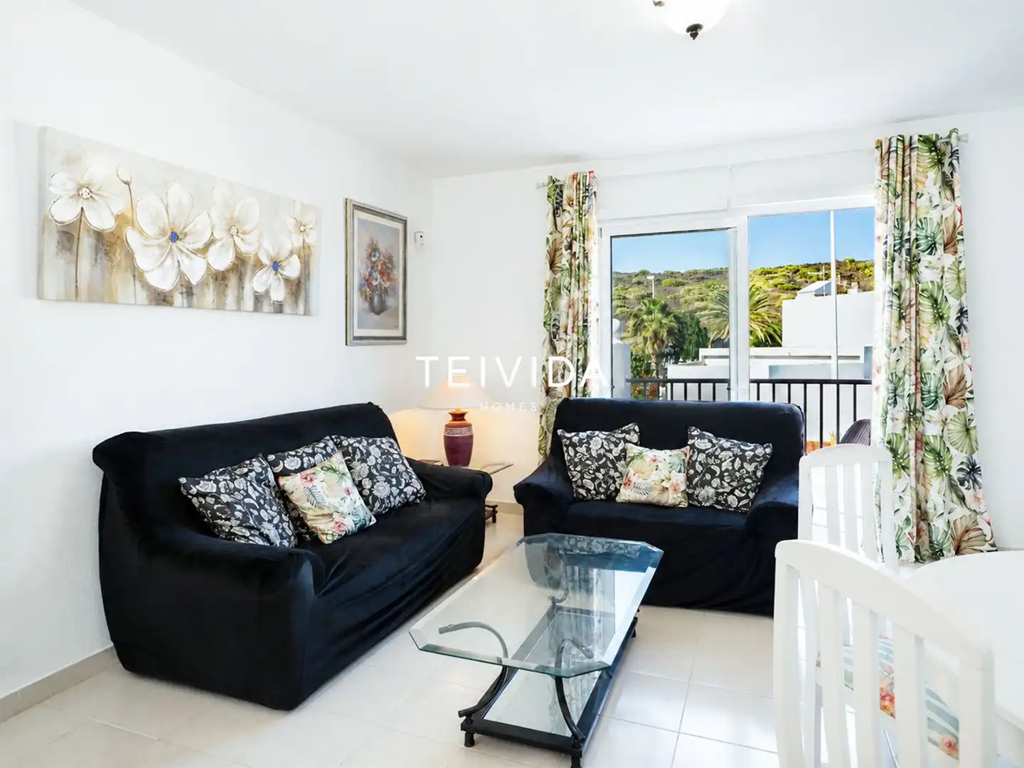 Sala de estar de Piso de alquiler en Granadilla de Abona con Terraza, Piscina y Amueblado