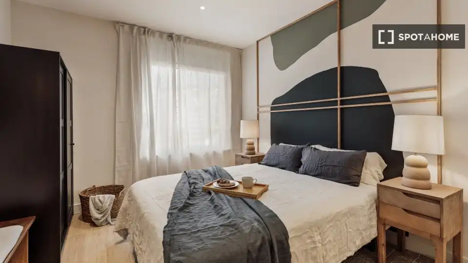 Bedroom of Apartments for share in Barcelona  with Air Conditioner, Terrace and Furnished