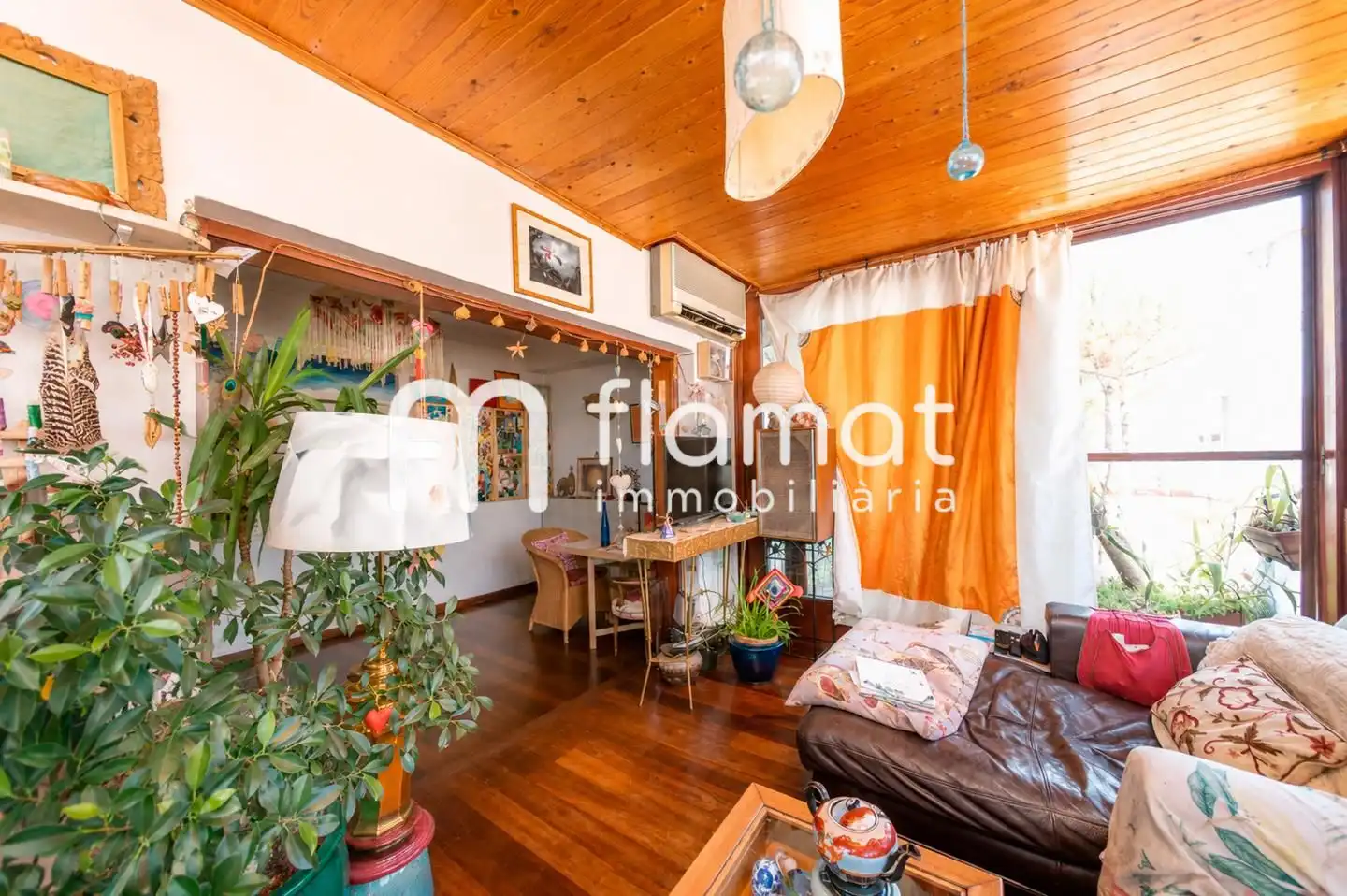 Living room of Attic for sale in Barcelona  with Air Conditioner, Terrace and Furnished