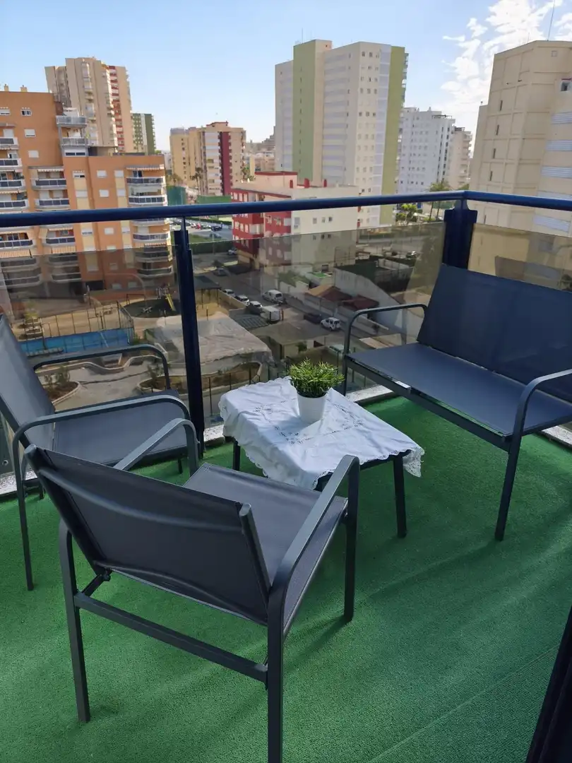 Terrasse von Wohnung zur Miete in La Pobla de Farnals mit Möbliert, Balkon und Gemeinschaftspool