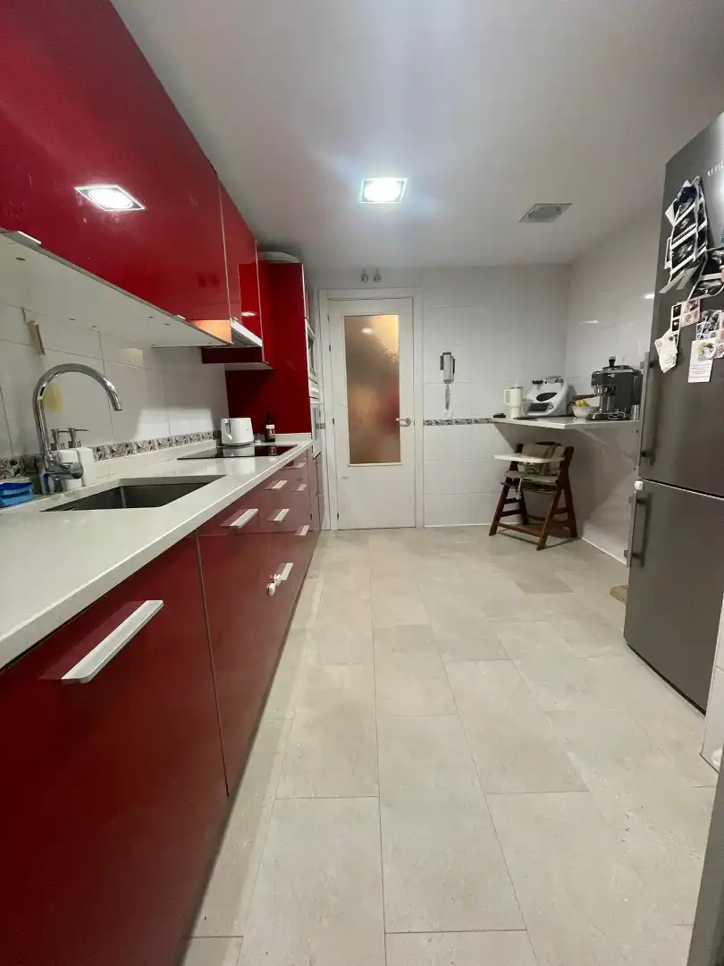 Kitchen of Flat for rent in Madrid  with Air Conditioner, Heating and Private garden