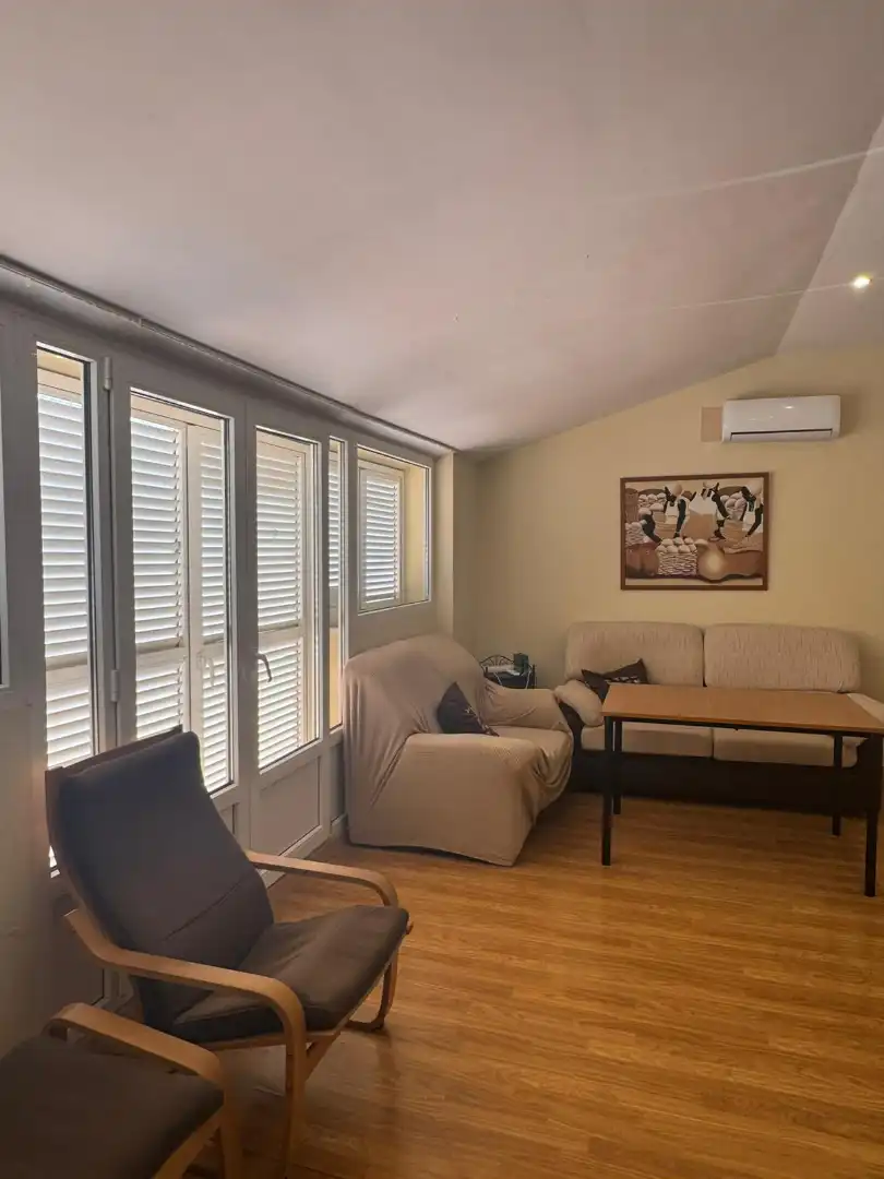 Living room of Attic for rent in Castuera  with Air Conditioner, Terrace and Furnished