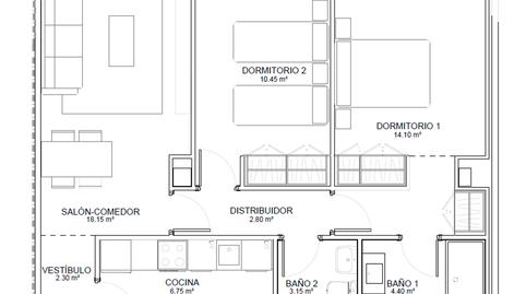 Foto 2 de Pis en venda a De Aguas Vivas, 37