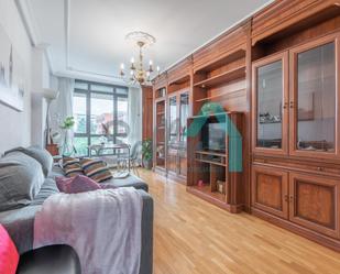 Sala d'estar de Pis de lloguer en Oviedo  amb Calefacció, Parquet i Terrassa
