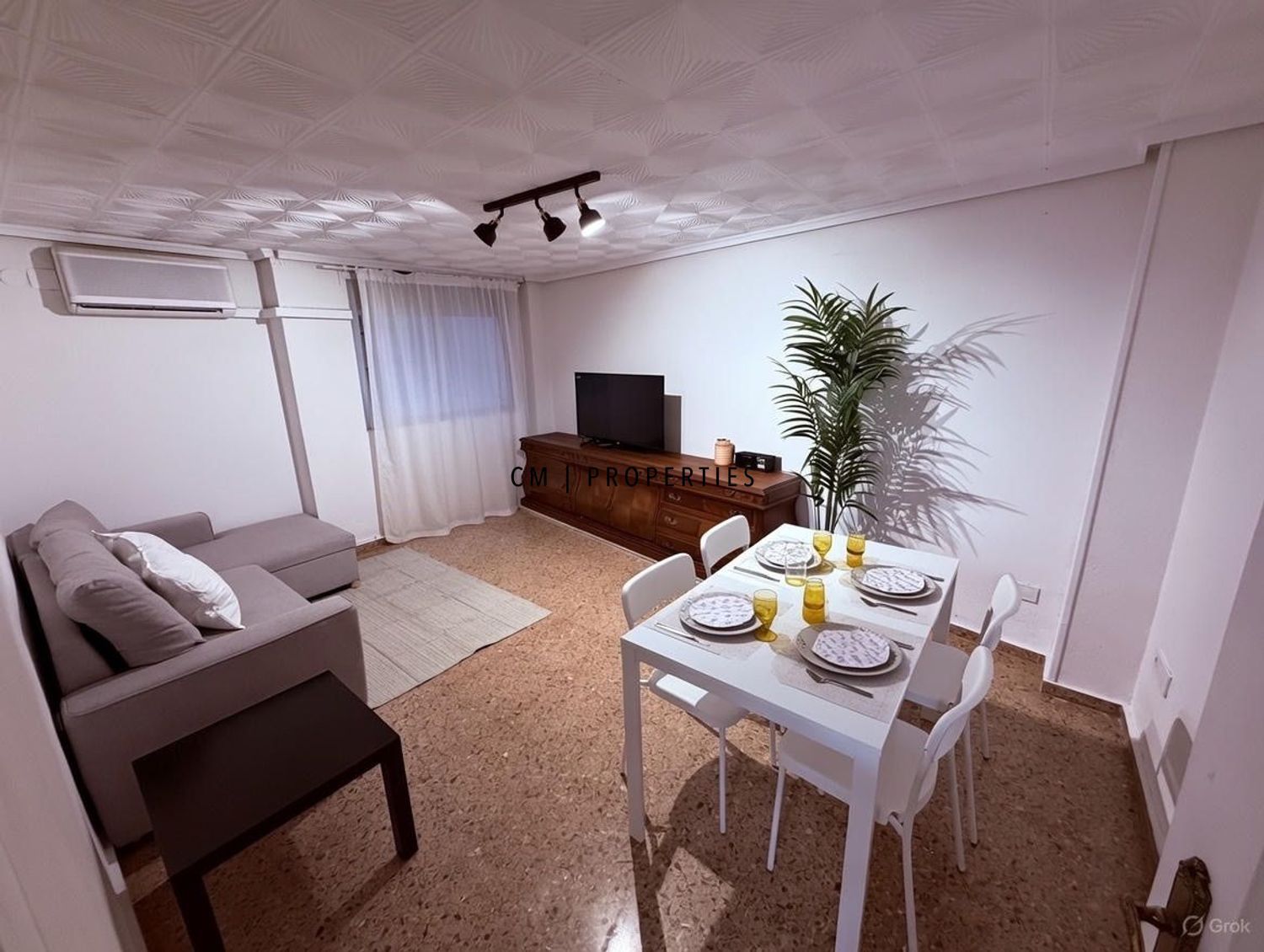 Sala d'estar de Pis de lloguer en  Valencia Capital amb Aire condicionat, Calefacció i Terrassa