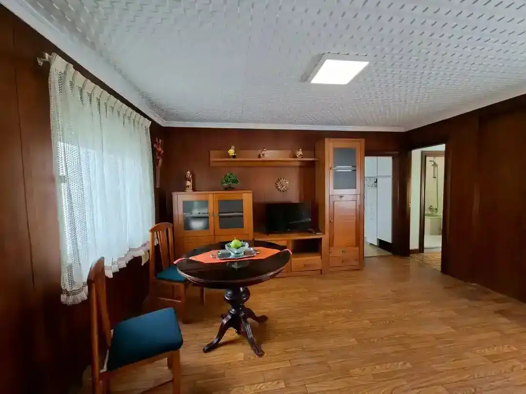Sala d'estar de Pis de lloguer en Avilés amb Calefacció, Parquet i Moblat
