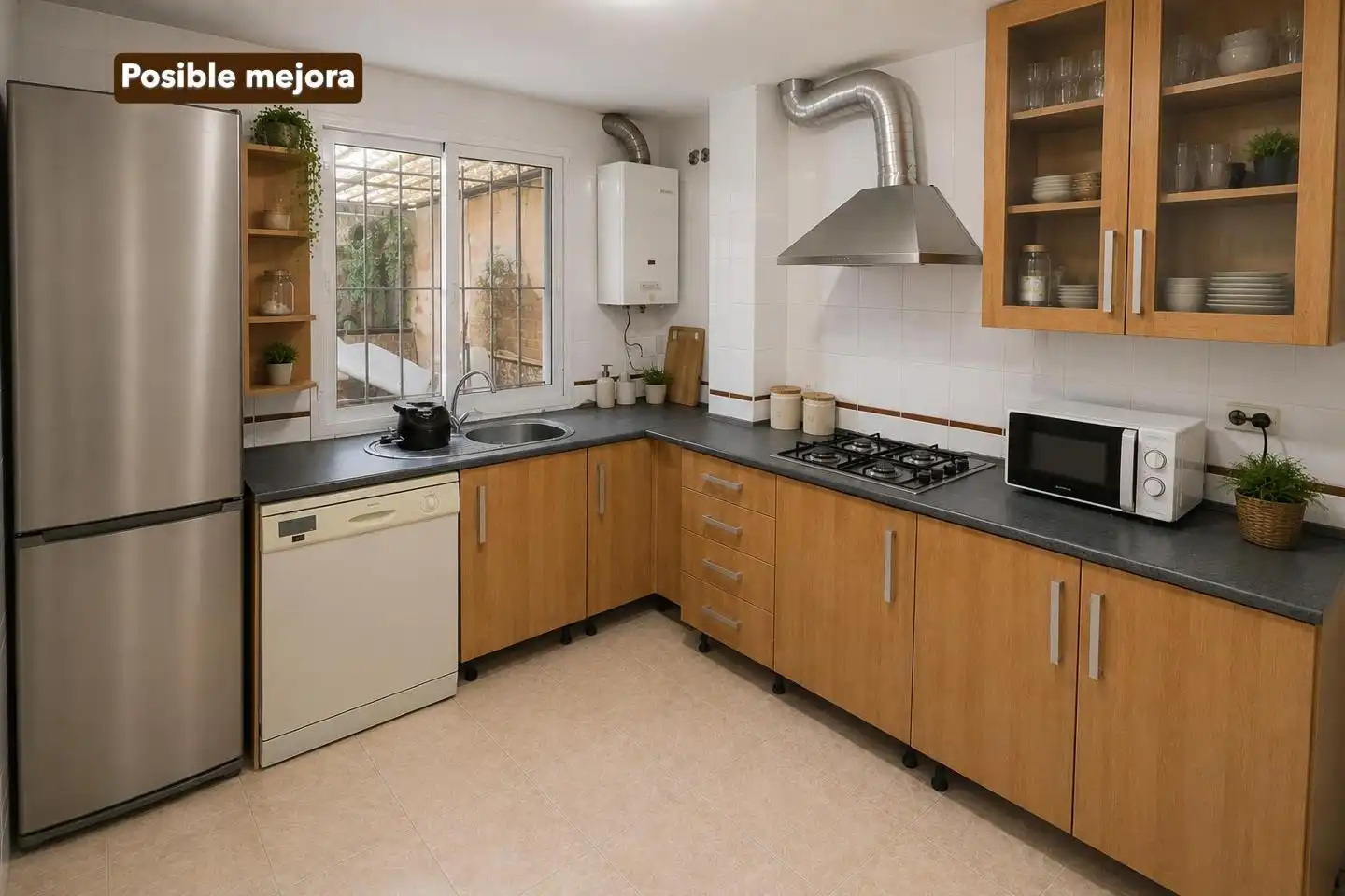 Cocina de Casa o chalet en venta en Mirandilla con Terraza