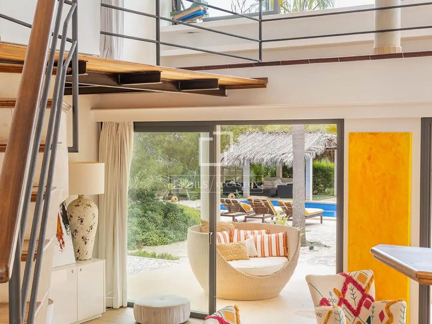 Sala de estar de Casa o chalet de alquiler en Formentera con Aire acondicionado, Jardín privado y Terraza