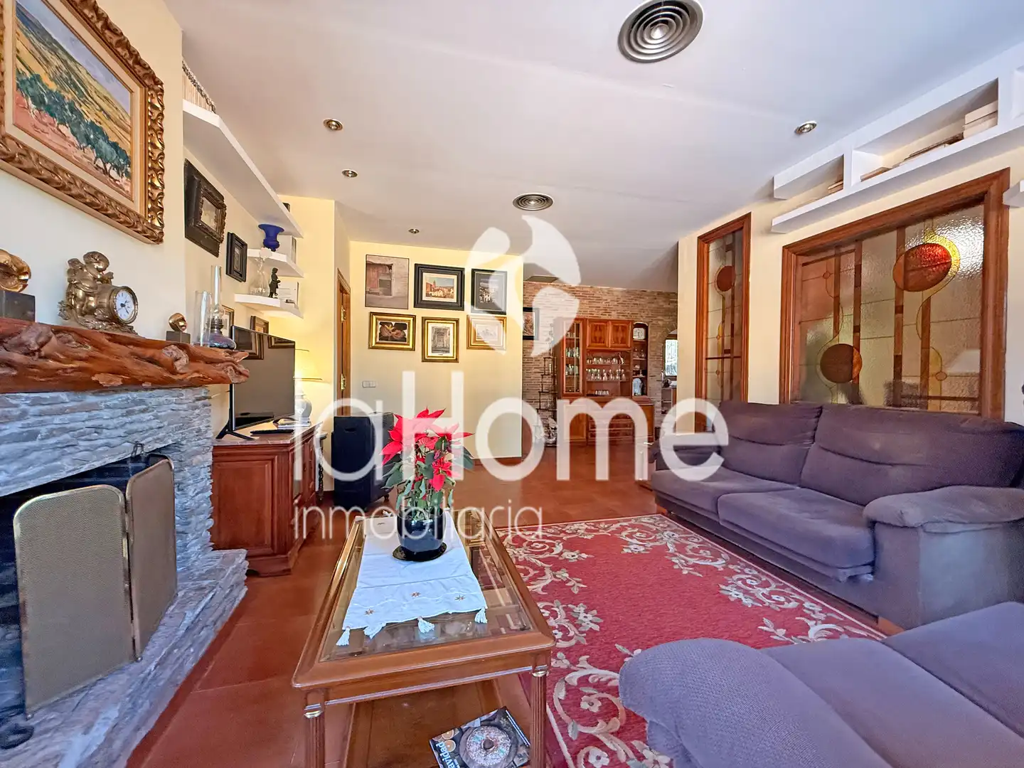 Sala de estar de Casa o chalet en venta en Paterna con Aire acondicionado, Jardín privado y Parquet