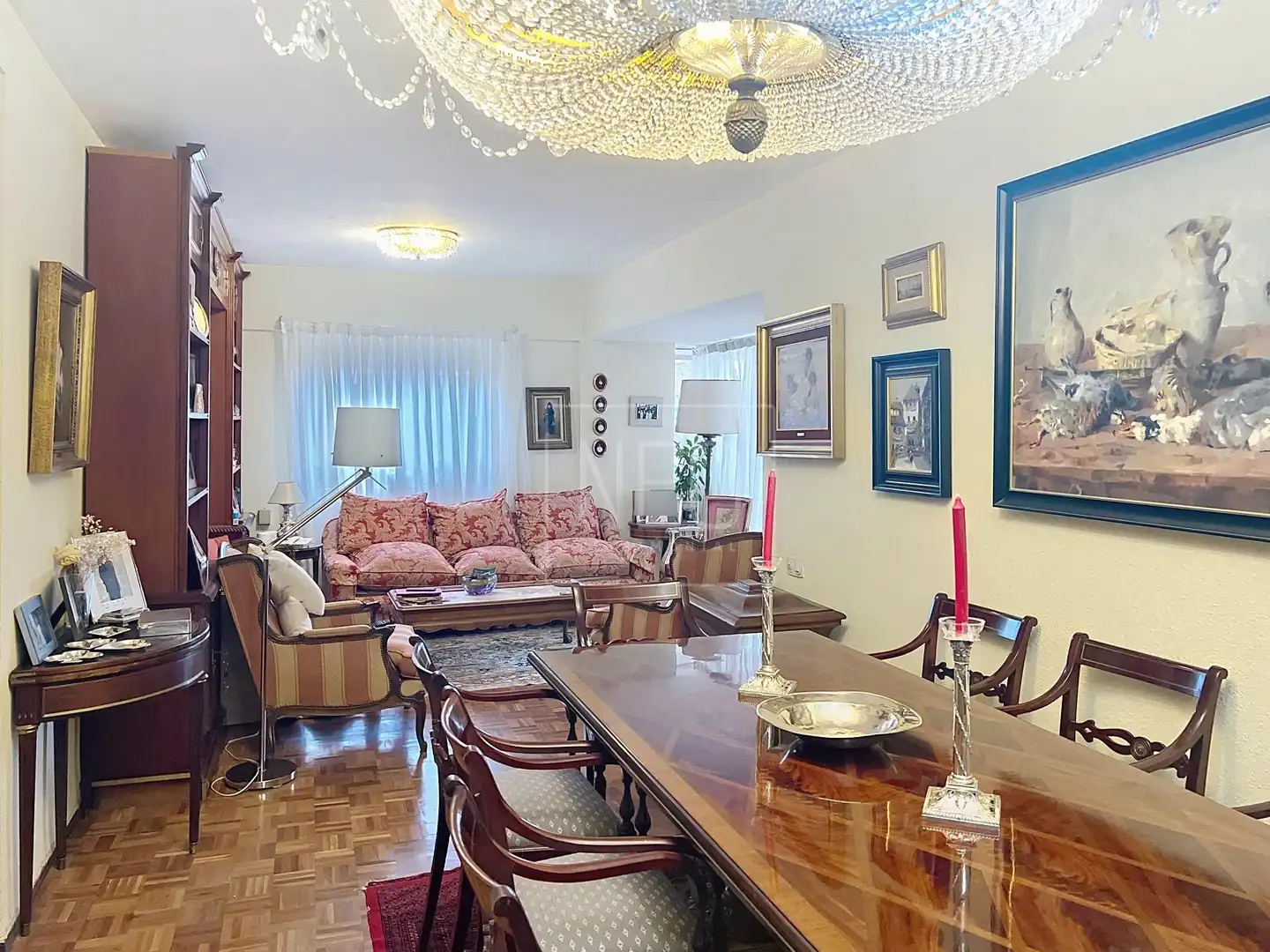 Sala de estar de Piso en venta en Madrid con Calefacción, Parquet y Terraza