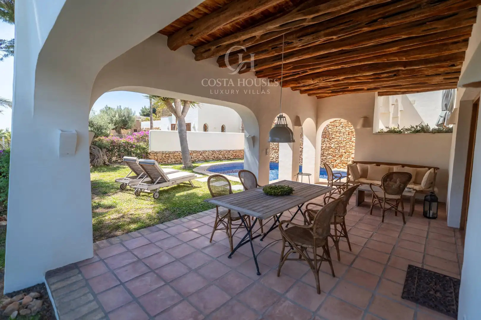Terrassa de Casa o xalet en venda en Moraira amb Aire condicionat, Calefacció i Jardí privat