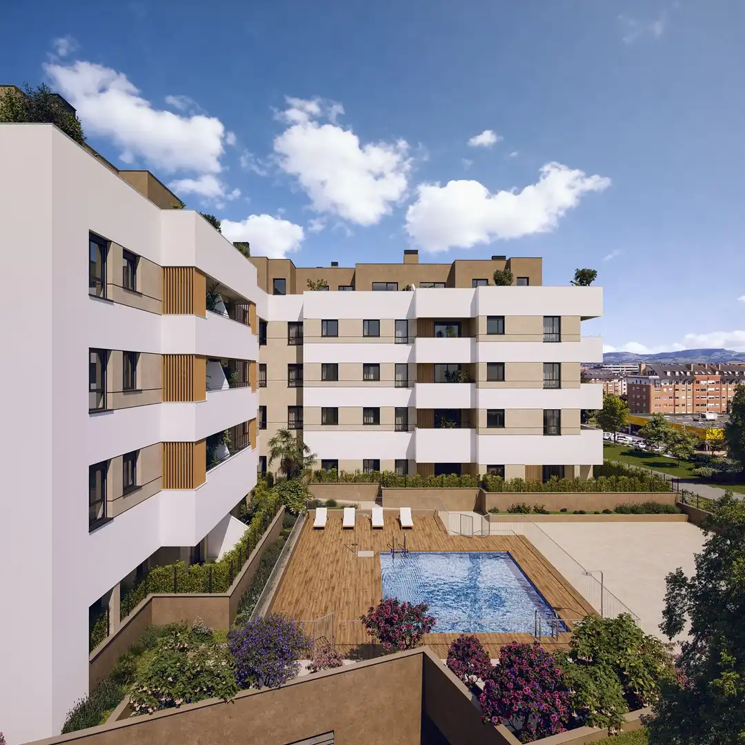 Vista exterior de Pis en venda en Oviedo  amb Calefacció, Terrassa i Traster