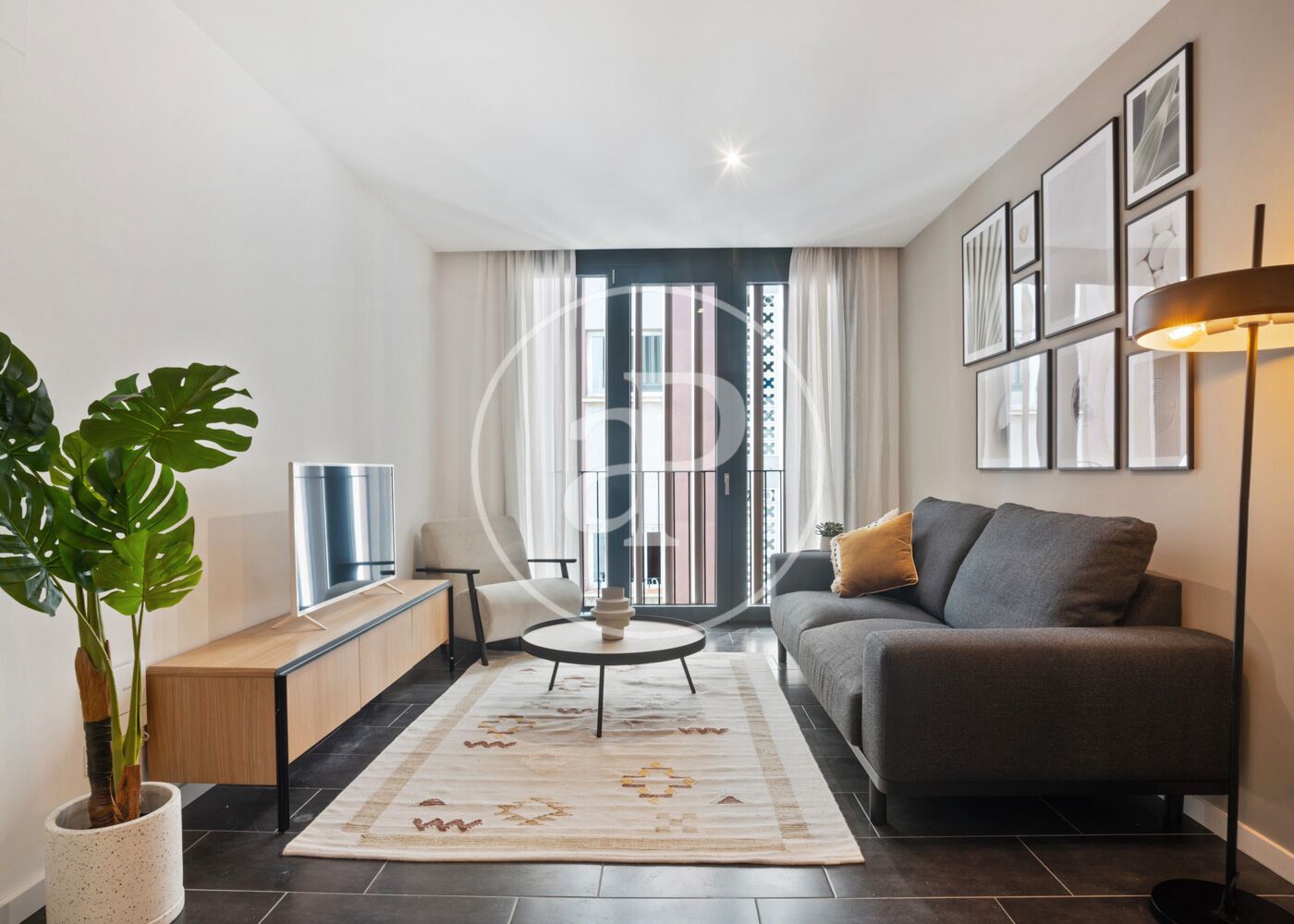 Living room of Flat to rent in  Barcelona Capital  with Air Conditioner, Heating and Furnished