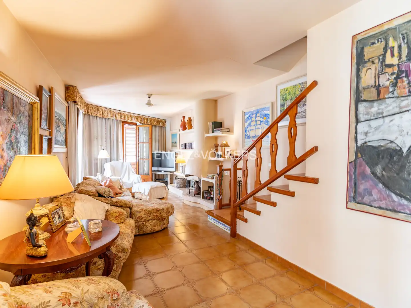 Sala de estar de Casa adosada en venta en Arenys de Mar con Aire acondicionado, Calefacción y Terraza