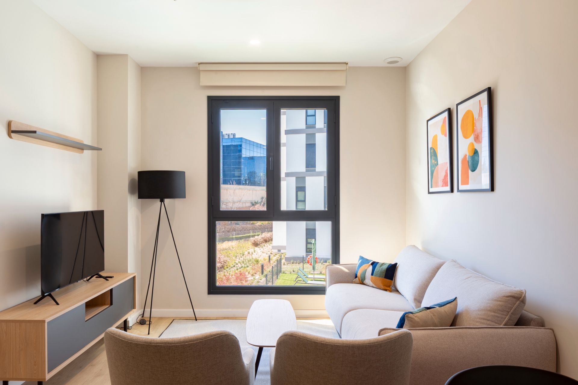 Sala d'estar de Apartament de lloguer en Málaga Capital amb Aire condicionat, Calefacció i Moblat