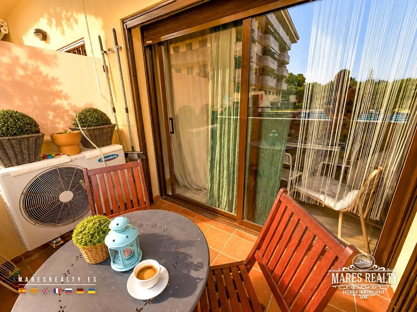 Balcony of Flat for sale in Lloret de Mar  with Air Conditioner and Heating