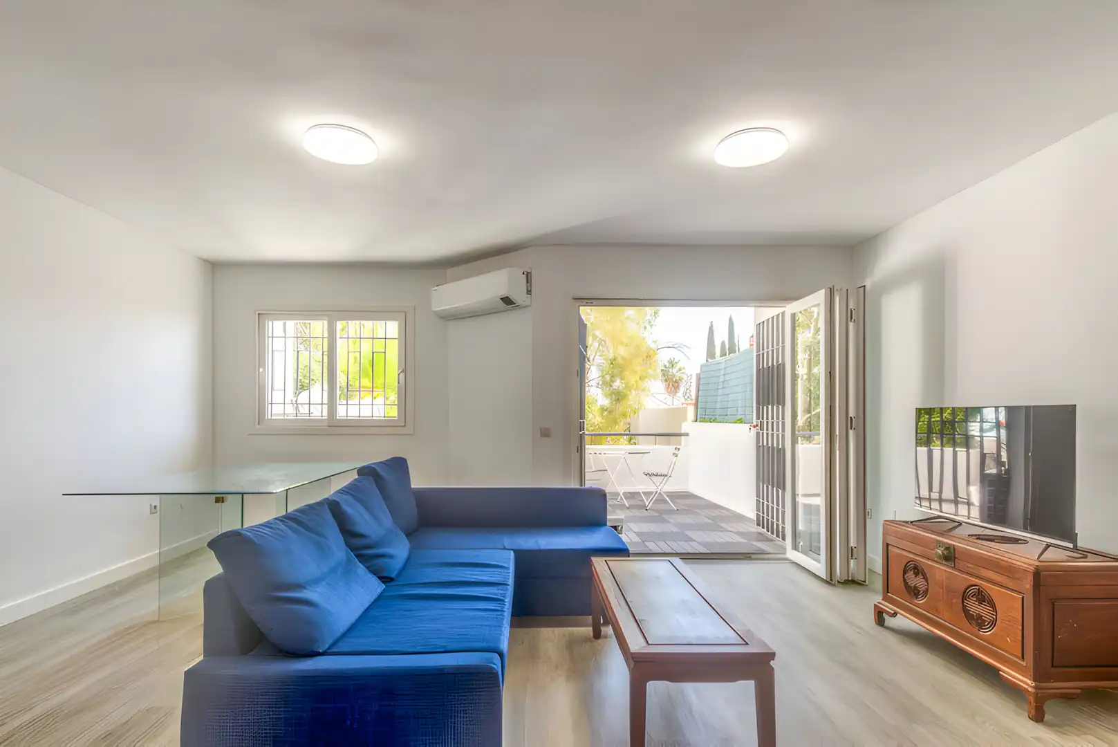 Living room of Detached homes for sale in Almería  with Air Conditioner, Terrace and Swimming Pool
