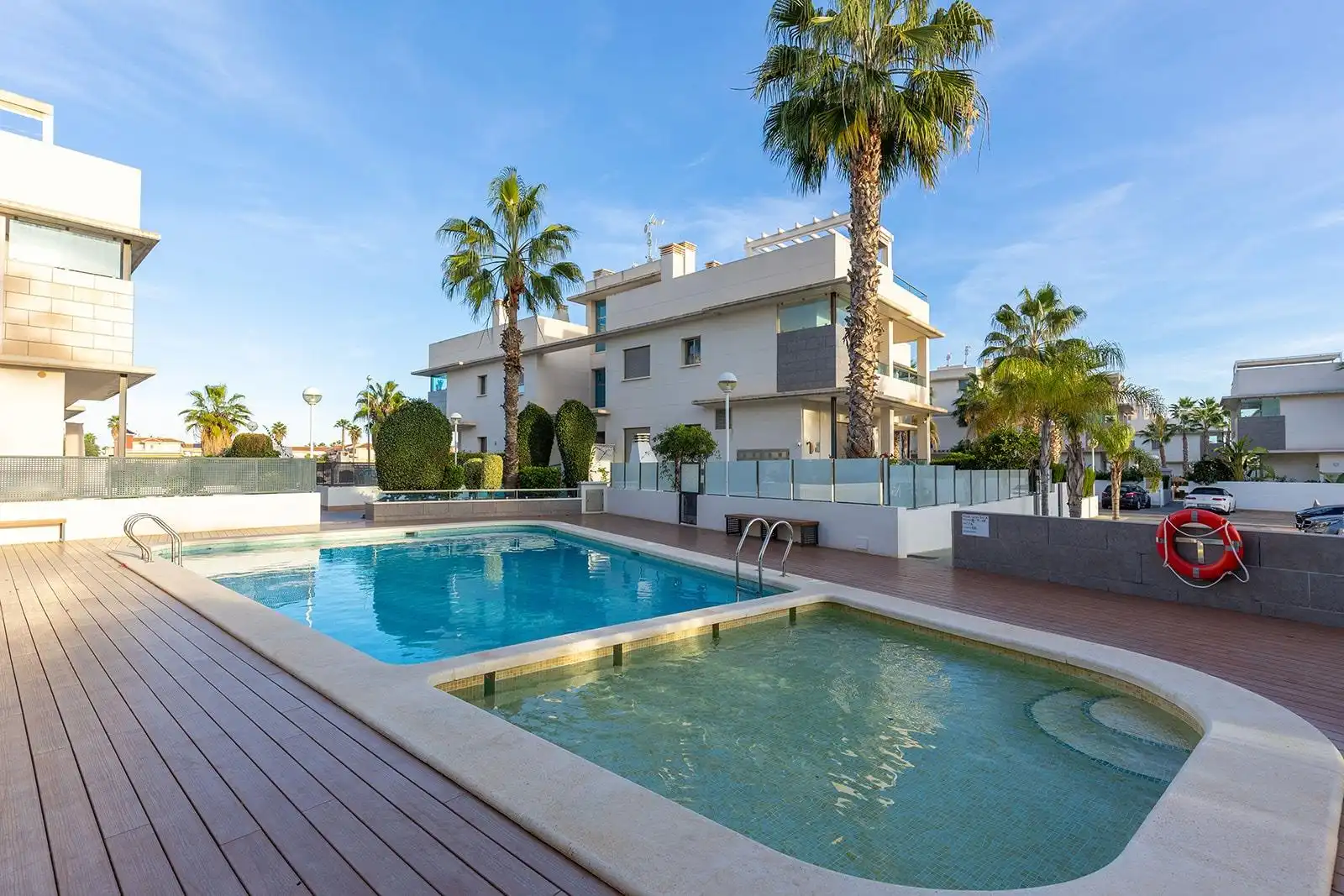Swimming pool of Duplexes for sale in Rojales  with Air Conditioner, Heating and Private garden
