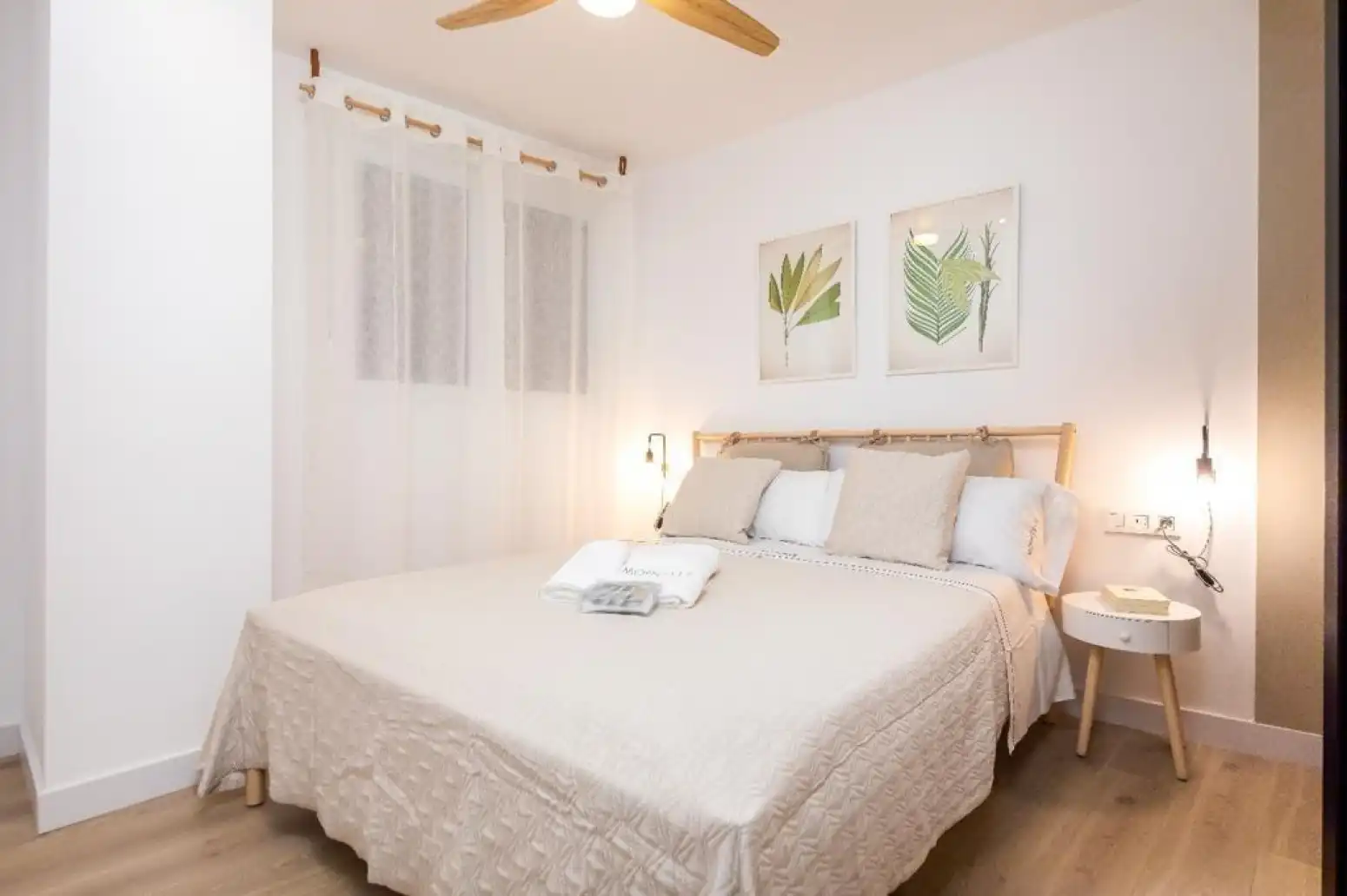 Schlafzimmer von Wohnung zur Miete in Valencia mit Klimaanlage, Heizung und Parkett