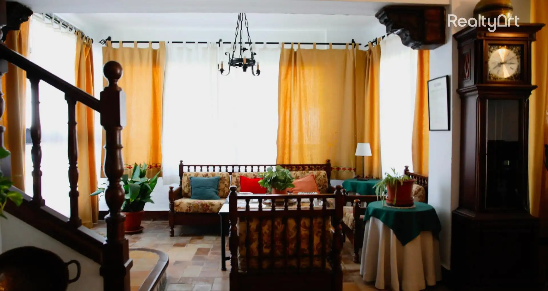 Sala d'estar de Casa o xalet en venda en El Castillo de las Guardas amb Aire condicionat, Calefacció i Jardí privat