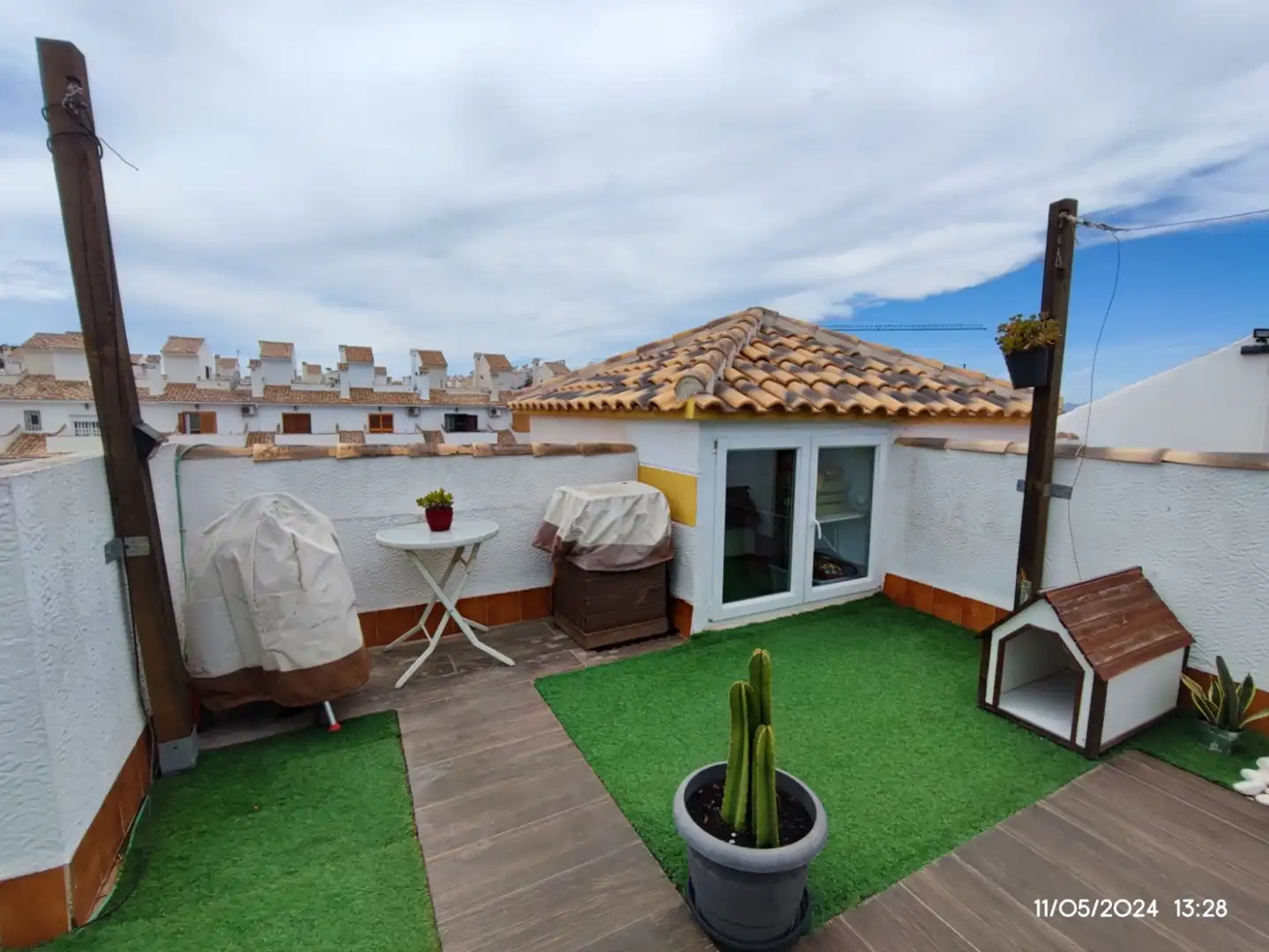 Terrasse von Dachboden zur Miete in Santa Pola mit Klimaanlage, Heizung und Terrasse