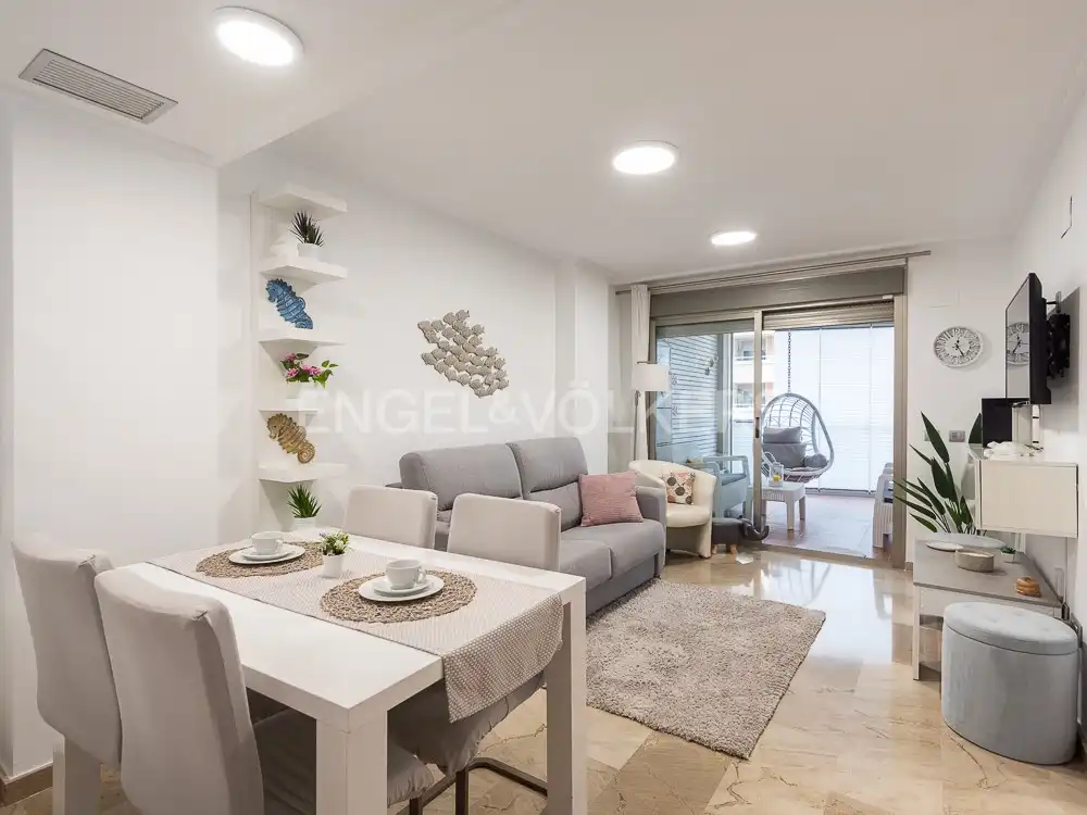 Sala de estar de Piso en venta en Oropesa del Mar / Orpesa con Aire acondicionado, Calefacción y Terraza