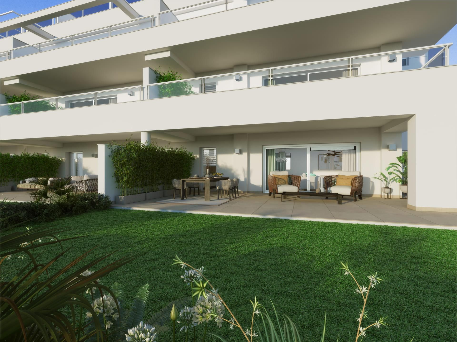 Terraza de Apartamento en venta en Mijas con Piscina comunitaria