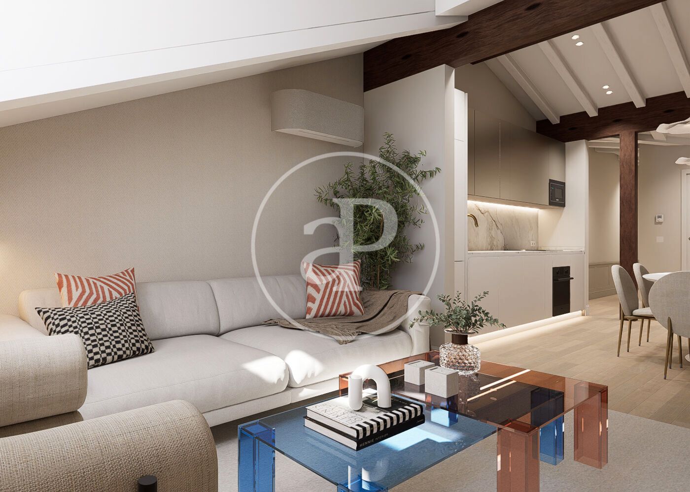 Living room of Flat for sale in  Madrid Capital  with Air Conditioner, Heating and Furnished