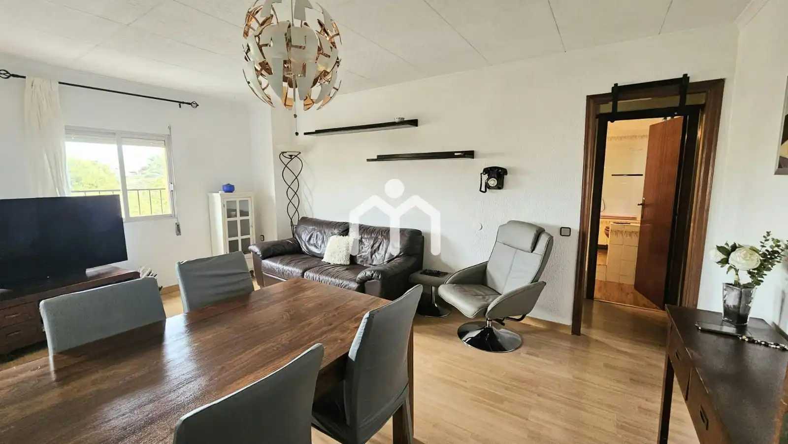 Wohnzimmer von Dachboden zum Verkauf in Montgat mit Klimaanlage und Heizung