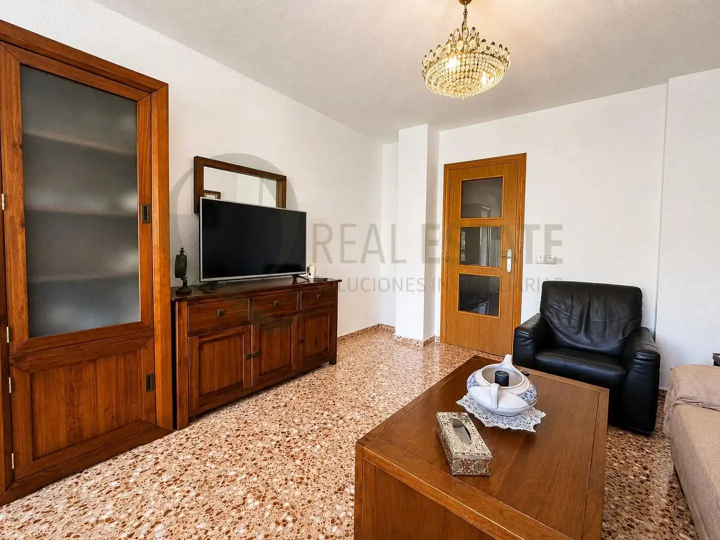 Sala d'estar de Pis en venda en Sant Joan d'Alacant amb Aire condicionat, Moblat i Balcó