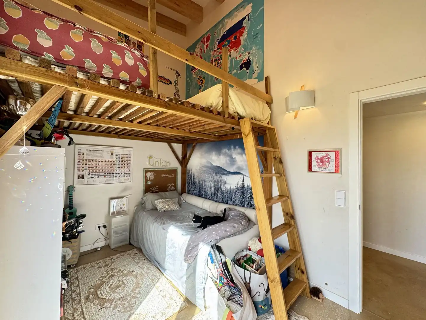 Schlafzimmer von Country house zur Miete in Llucmajor mit Klimaanlage, Heizung und Terrasse