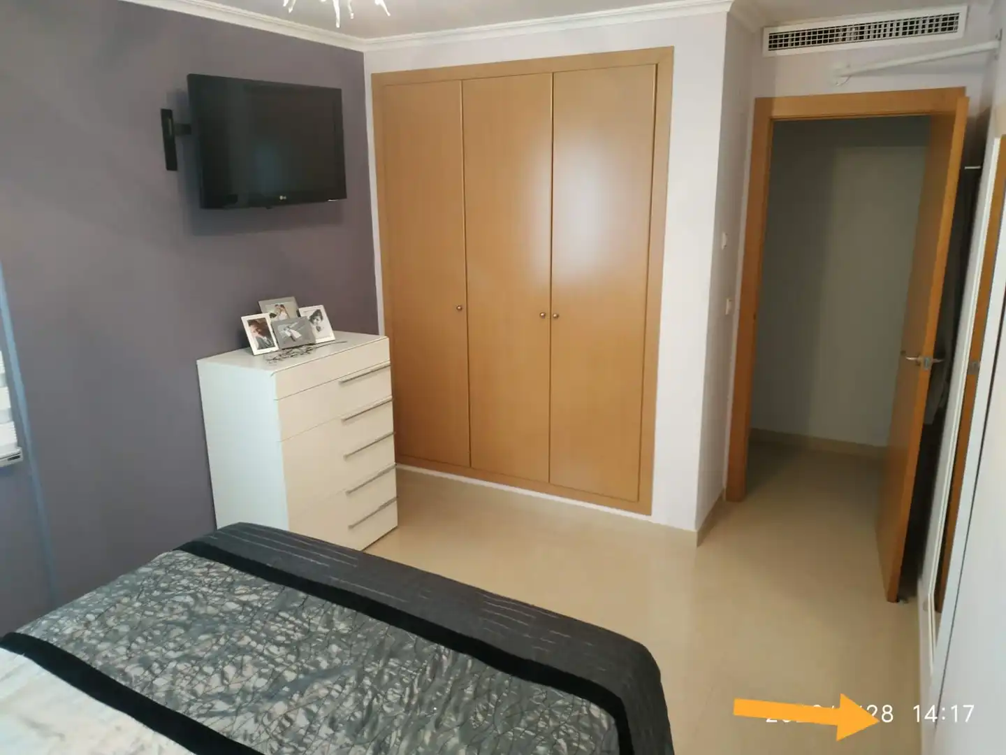 Schlafzimmer von Wohnung zum Verkauf in Sueca mit Klimaanlage und Abstellraum
