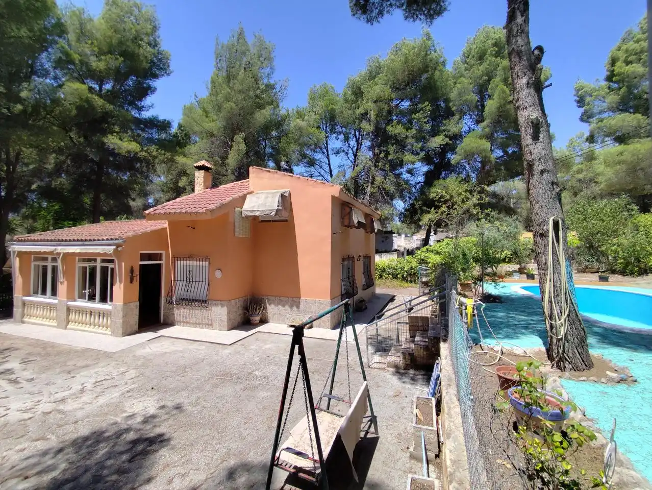 Vista exterior de Finca rústica en venta en Tibi con Piscina