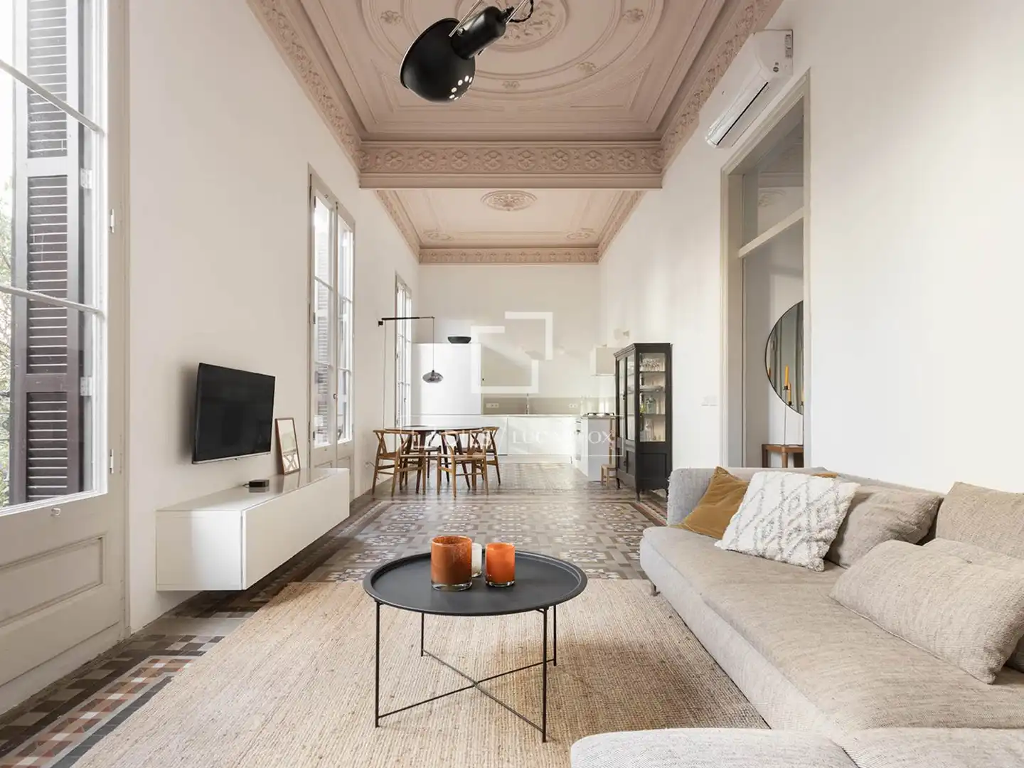 Sala de estar de Piso en venta en Barcelona con Aire acondicionado, Calefacción y Amueblado