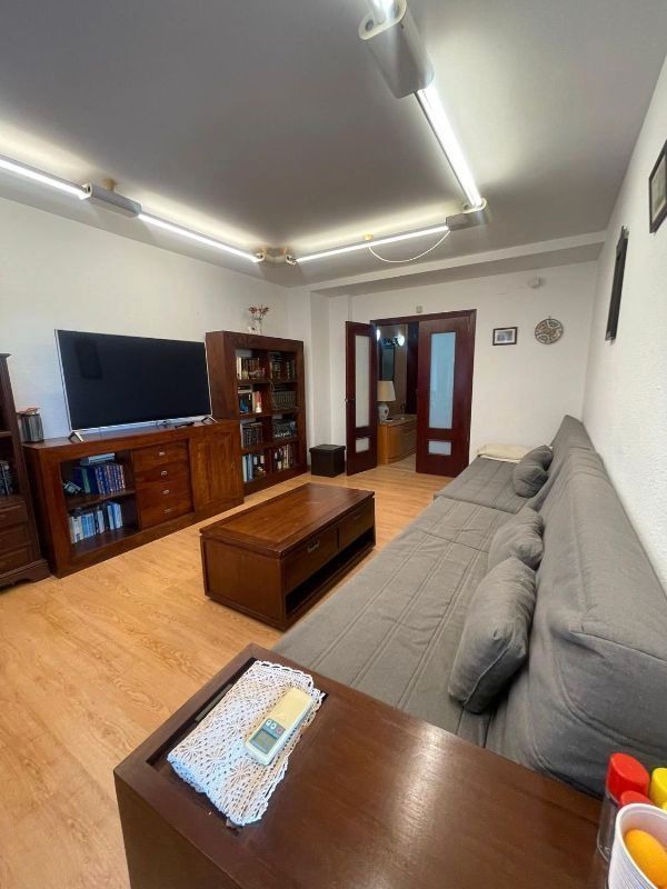 Living room of Flat for sale in  Valencia Capital  with Air Conditioner, Terrace and Furnished