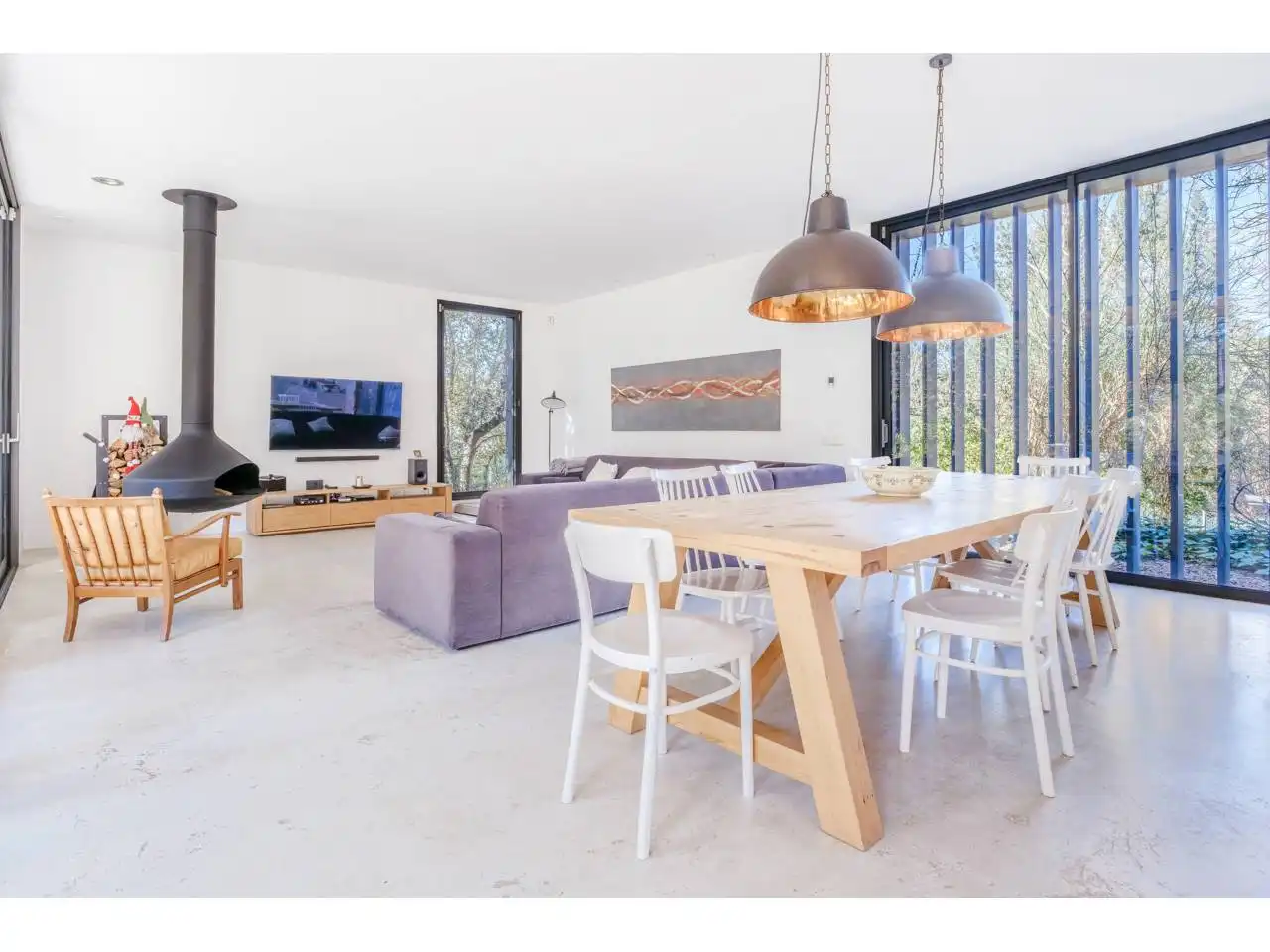 Wohnzimmer von Haus oder Chalet zum Verkauf in Matadepera mit Klimaanlage, Heizung und Privatgarten