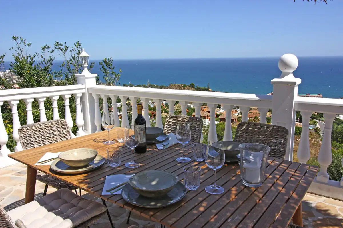 Terraza de Casa o chalet en venta en Benalmádena con Aire acondicionado, Calefacción y Jardín privado