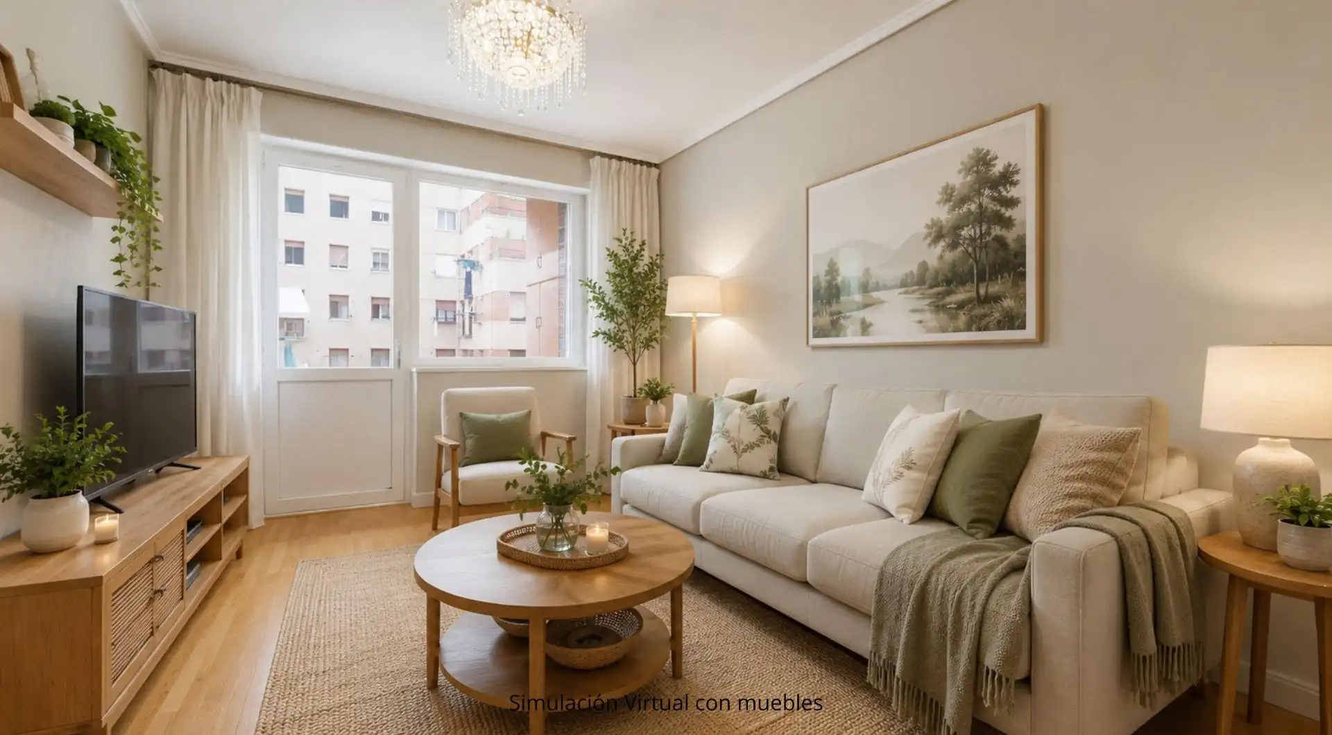 Living room of Flat for sale in Bilbao   with Heating and Balcony