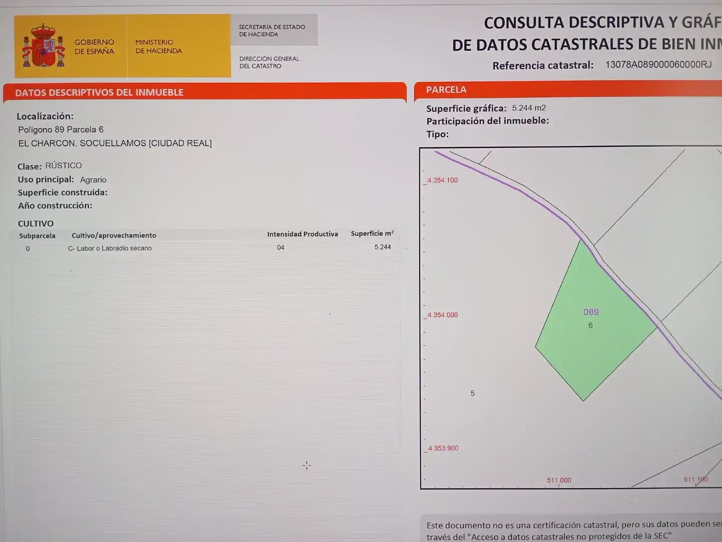 Terreno en venta en Pedro Muñoz