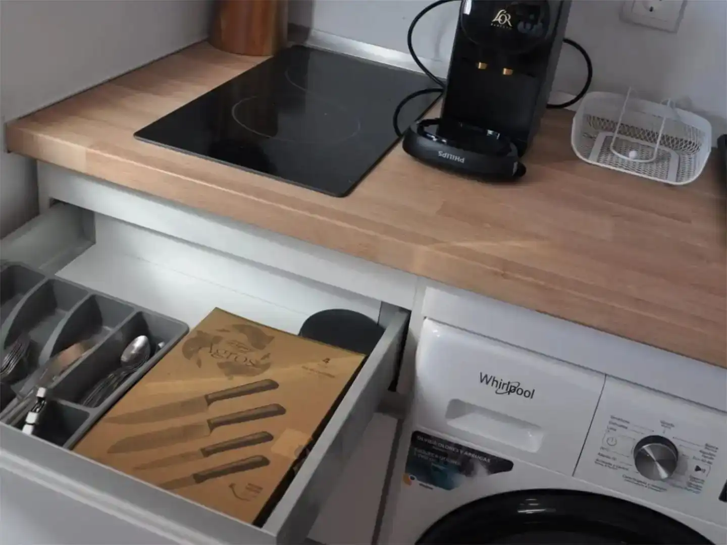 Cocina de Apartamento de alquiler en Barbate con Aire acondicionado, Jardín privado y Piscina