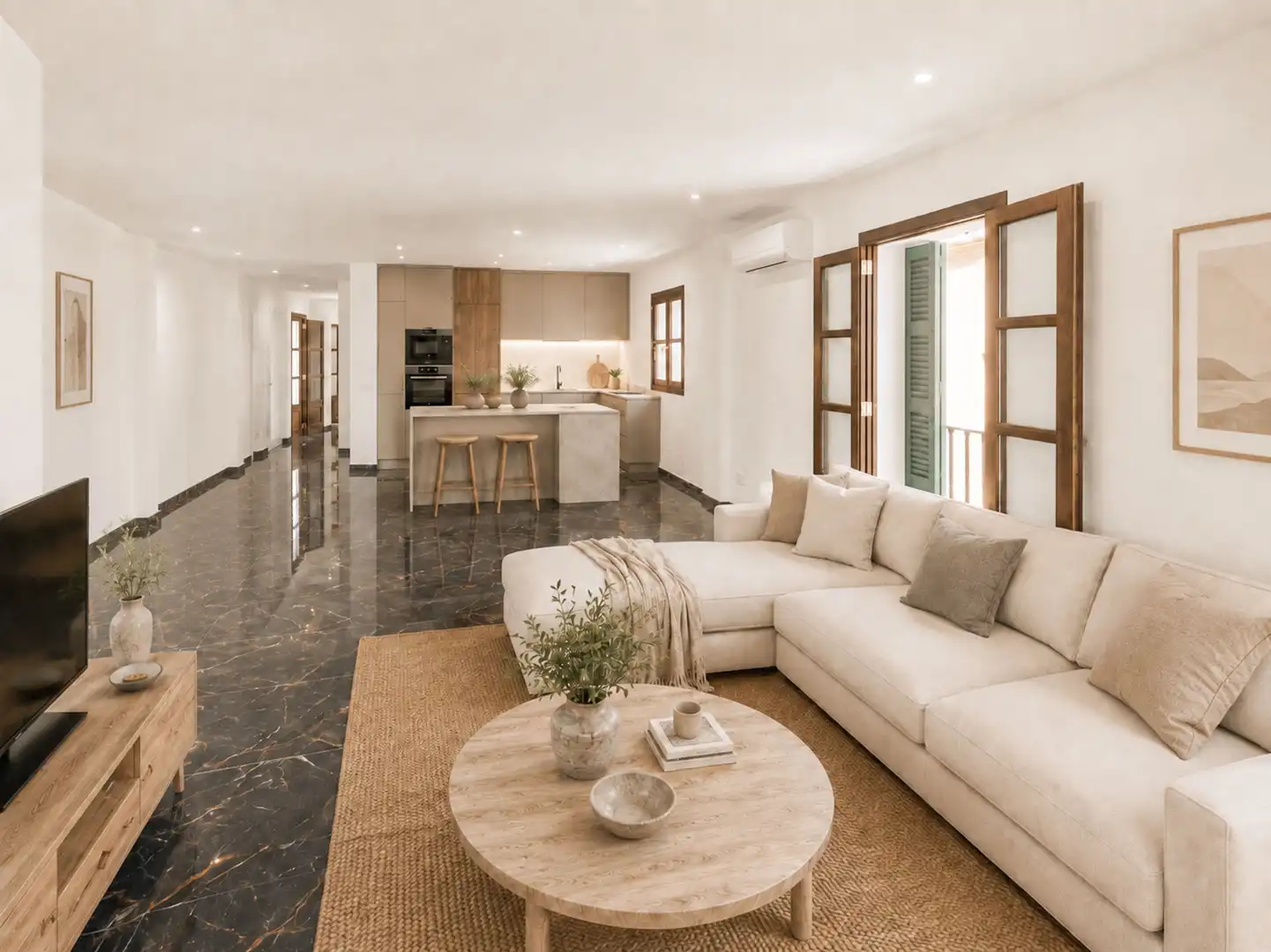 Sala d'estar de Apartament en venda en Felanitx amb Aire condicionat, Calefacció i Terrassa