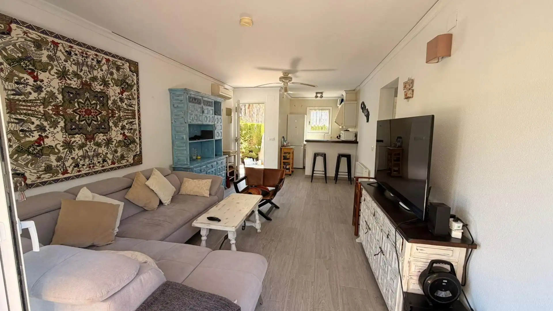 Wohnzimmer von Haus oder Chalet zur Miete in Dénia mit Klimaanlage, Heizung und Privatgarten