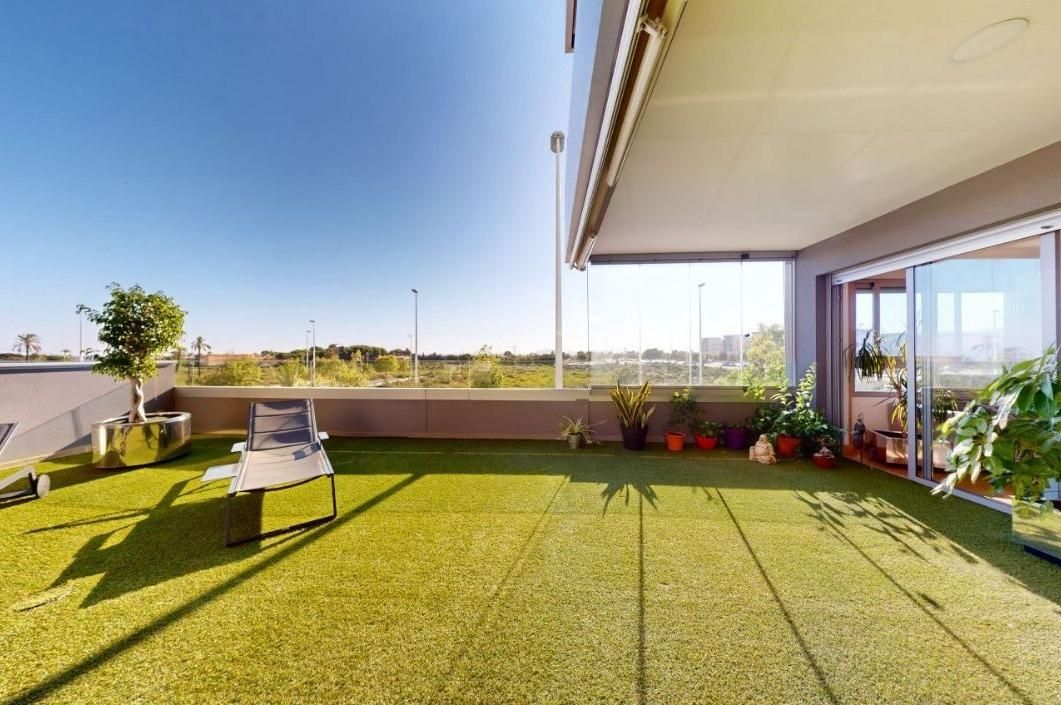 Terrace of Flat for sale in Elche / Elx  with Air Conditioner, Private garden and Terrace