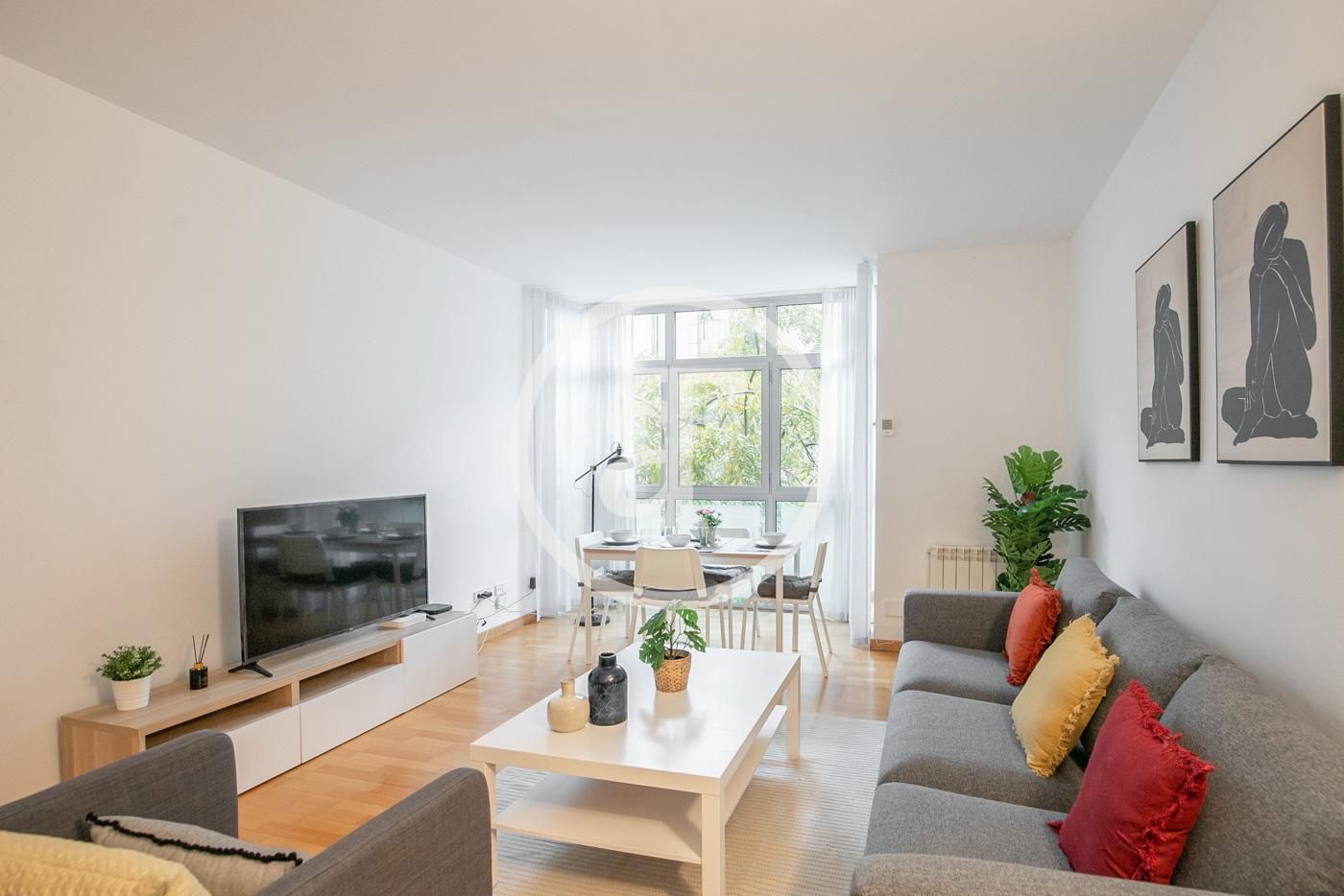 Living room of Flat to rent in  Barcelona Capital  with Air Conditioner, Heating and Furnished