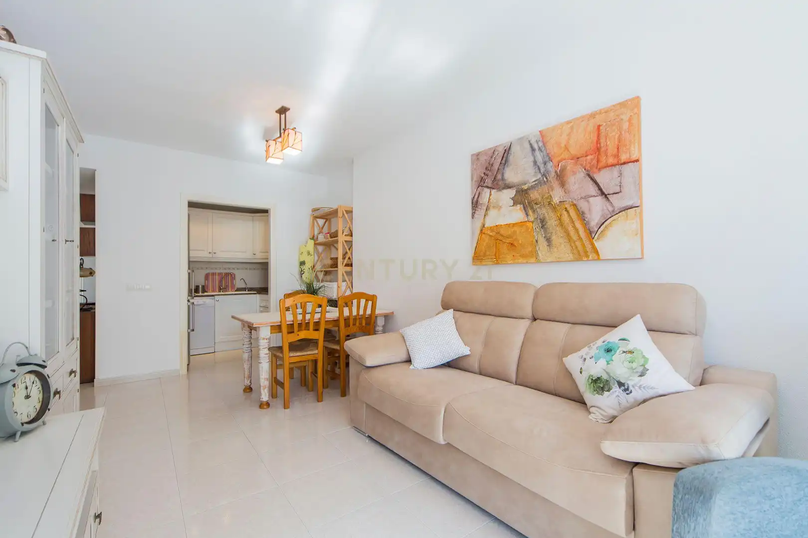 Wohnzimmer von Wohnung zur Miete in Calpe / Calp mit Klimaanlage, Möbliert und Waschmaschine
