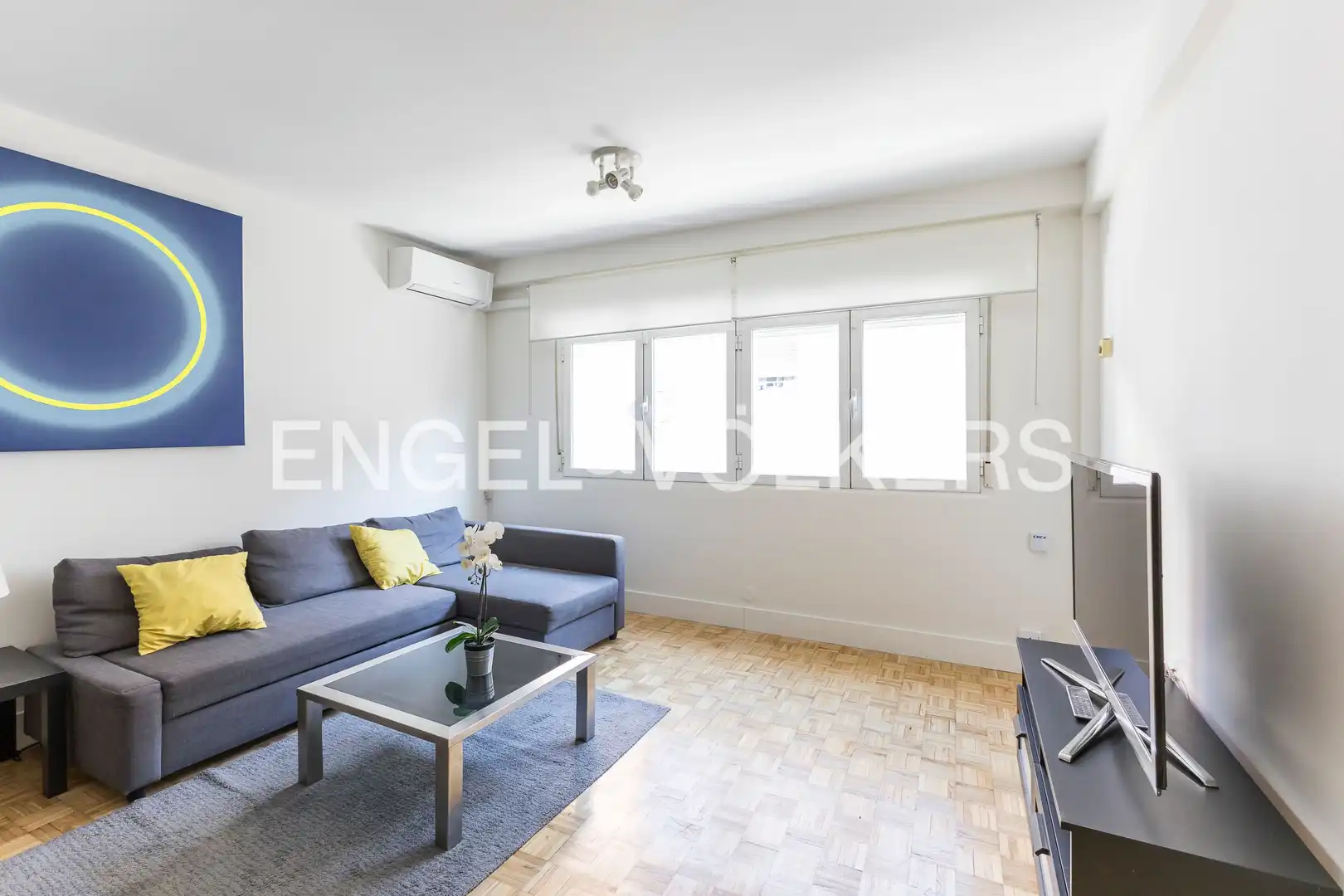 Wohnzimmer von Wohnung zur Miete in Madrid mit Klimaanlage und Heizung