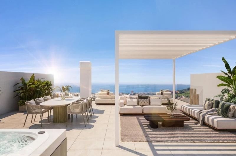 Terrace of Apartment for sale in Manilva  with Air Conditioner, Heating and Community pool