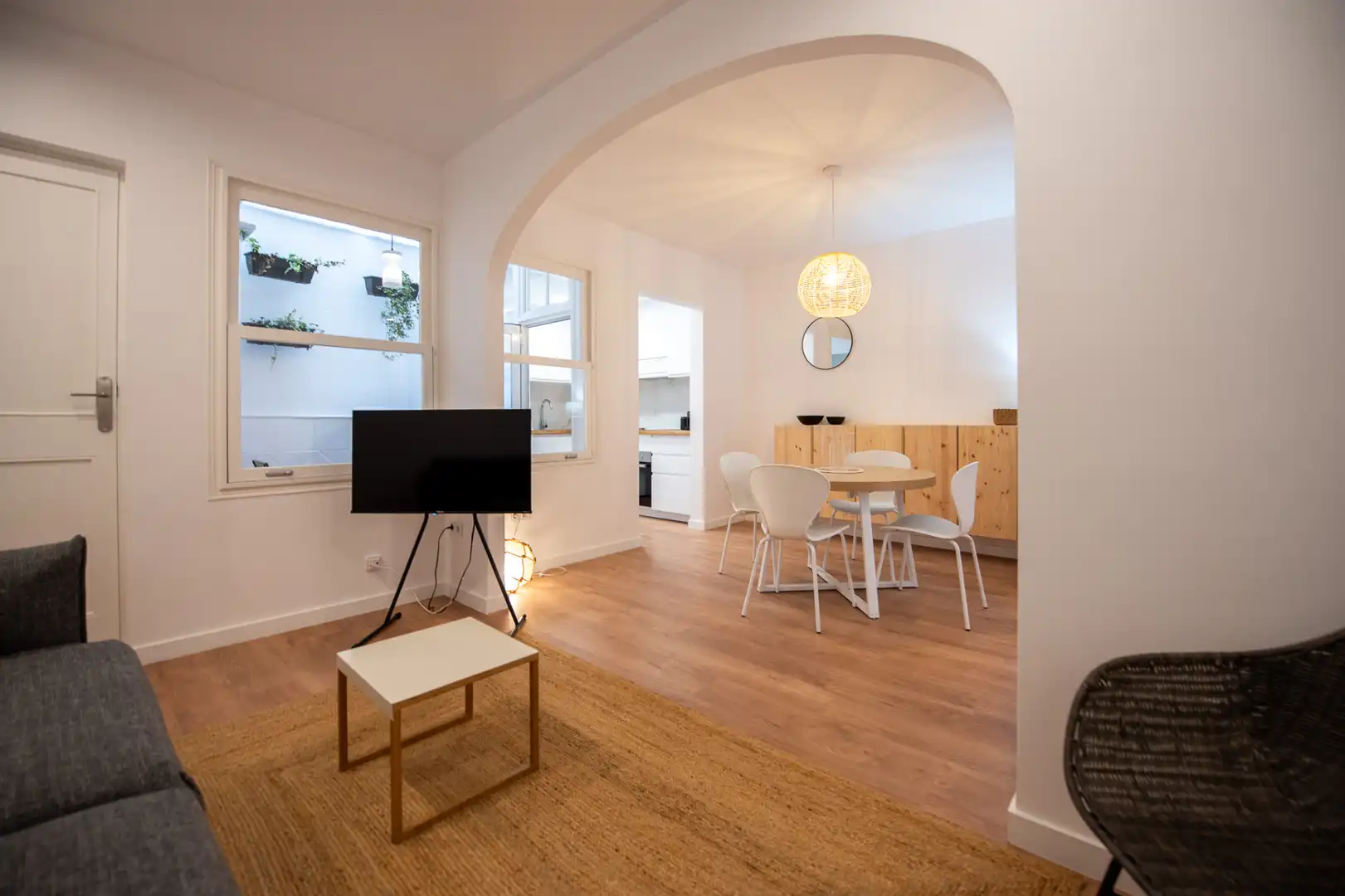 Sala d'estar de Pis de lloguer en Sant Feliu de Guíxols amb Calefacció, Moblat i Forn